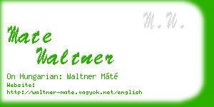mate waltner business card